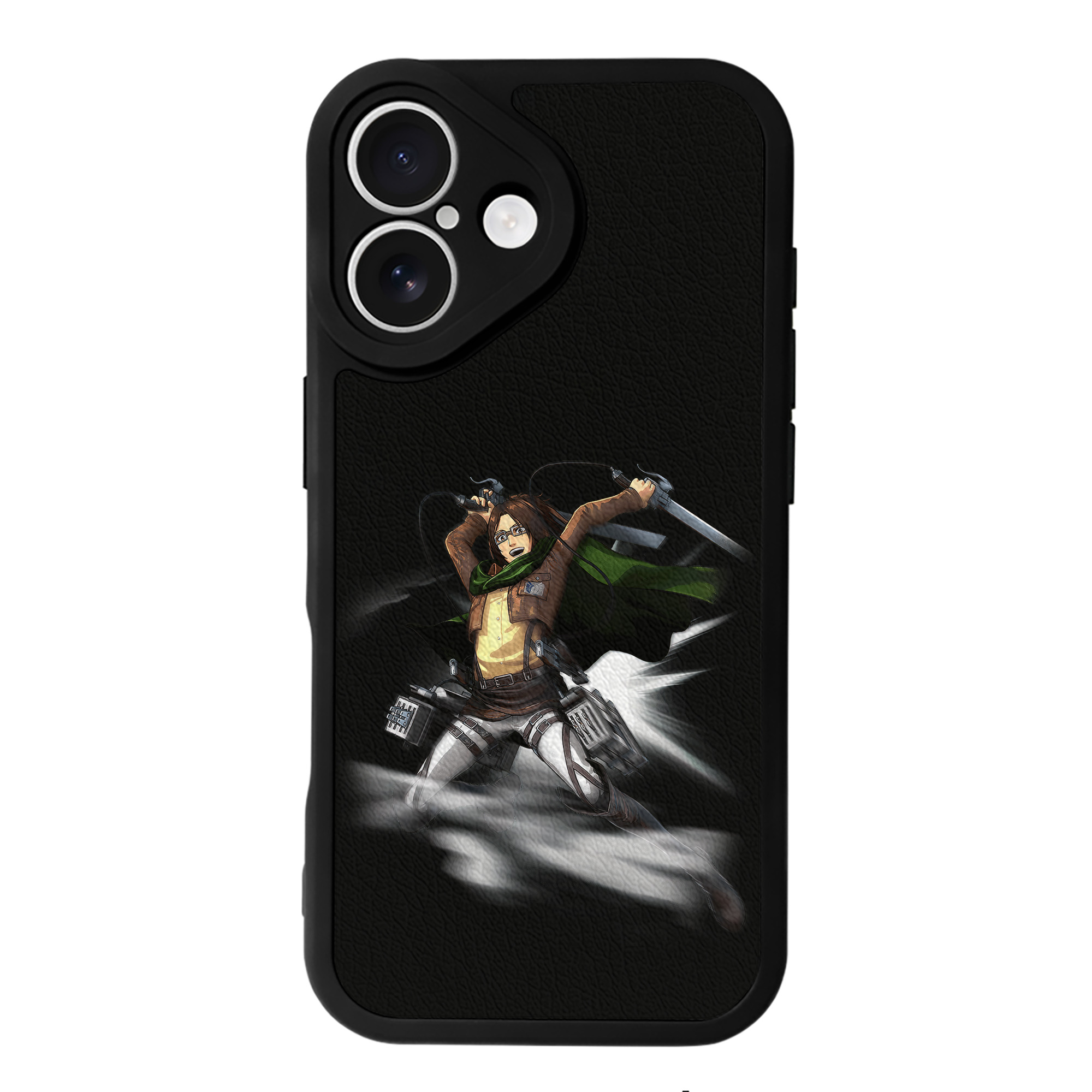（画像用） 進撃の巨人 ハンジ·ゾエ Attack on Titan Hanji Zoe 【iPhone 16シリーズ対応】シリコンスマホケース（レザー調） 材質：シリコン
